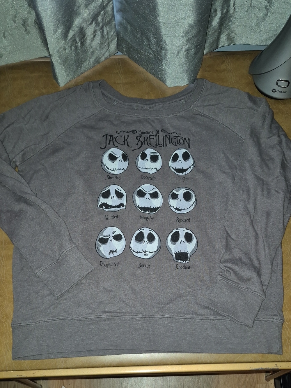 Disney Jack Skellington Crewneck Sweatshirt - Gray..no Size..guess About L